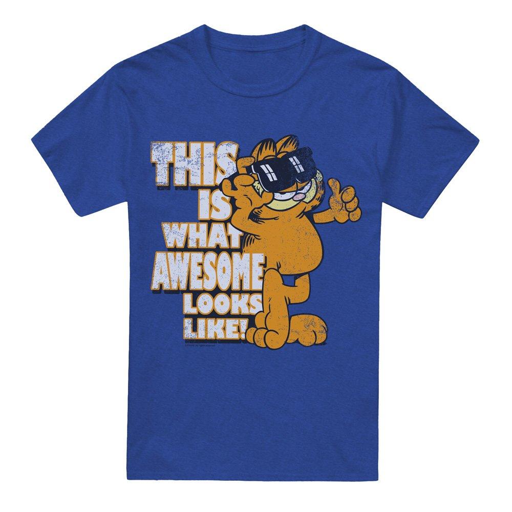 Royal - Garfield - Garfield Awesome Adult Heather Royal Blue - 4