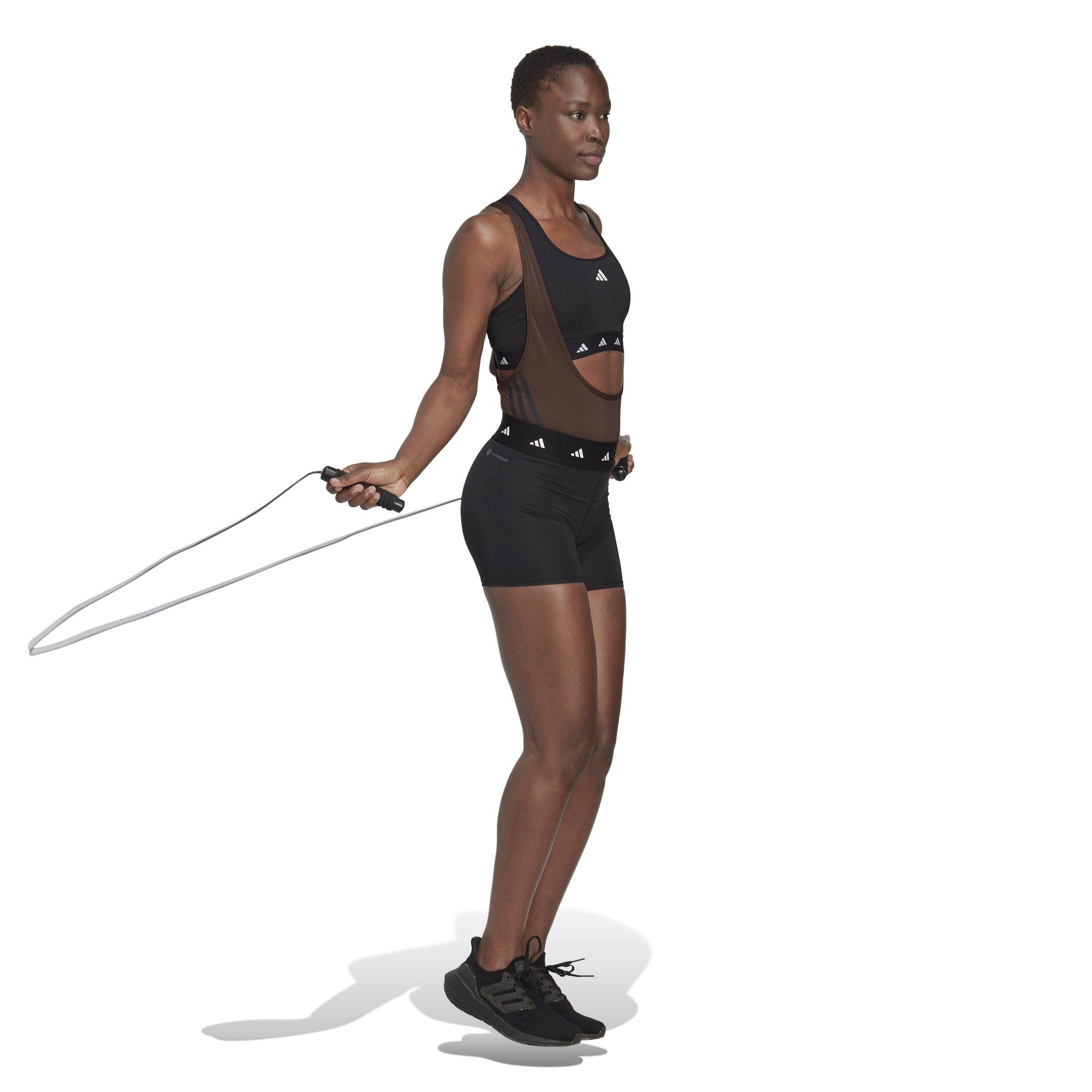 Smeđa - adidas - Train Icons 3-Stripe Leotard Womens - 4