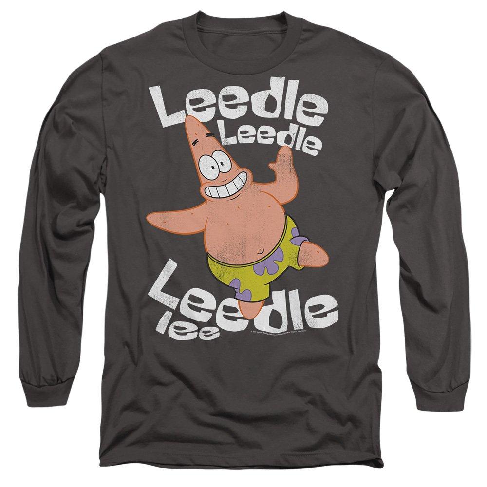 Charcoal - Spongebob - Spongebob Singing Patrick Mens Long Sleeve T Shirt - 1