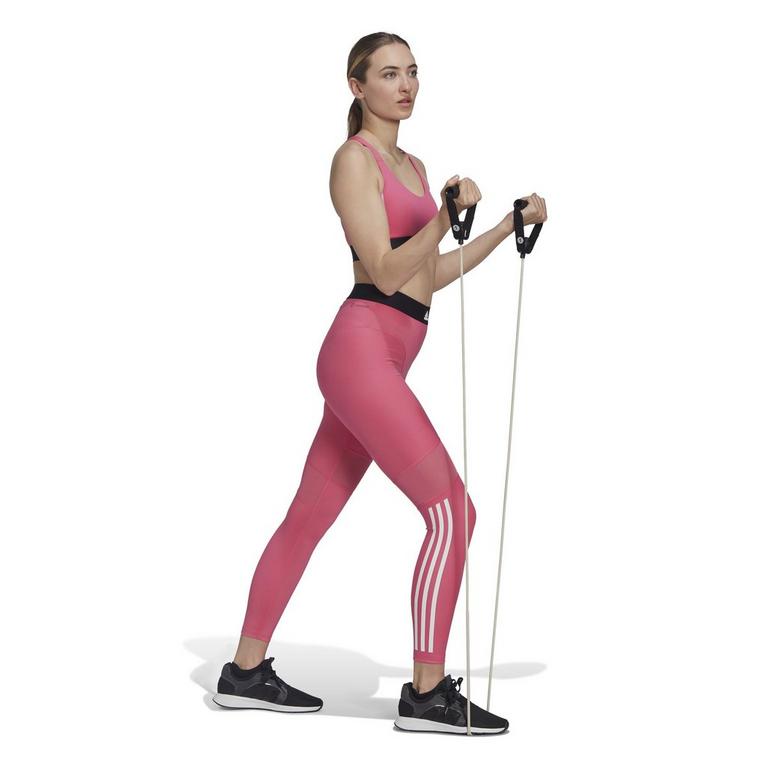 Rose - adidas - Medium Support Powerreact Sports Bra Womens - 5
