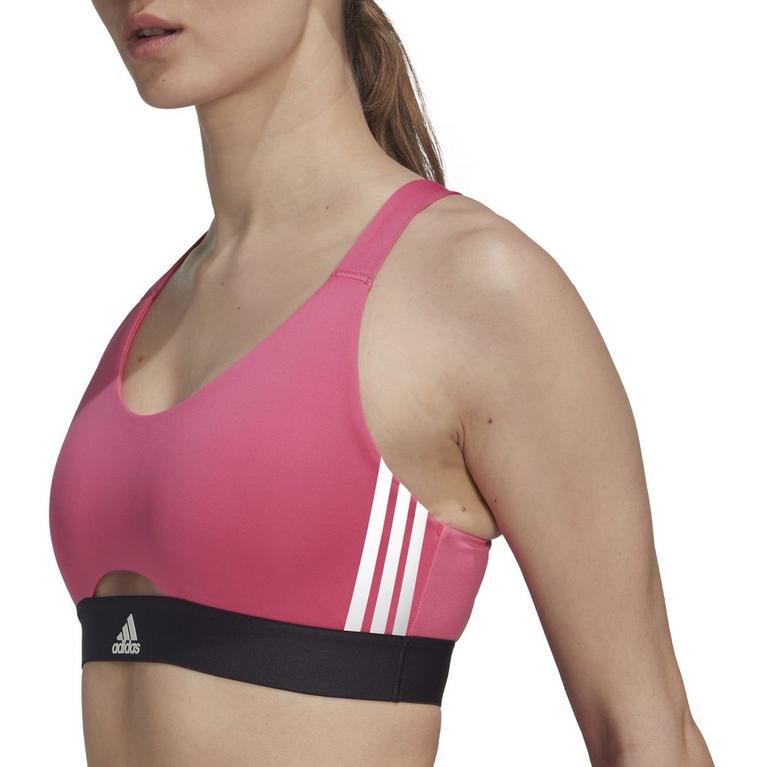 Rose - adidas - Medium Support Powerreact Sports Bra Womens - 6
