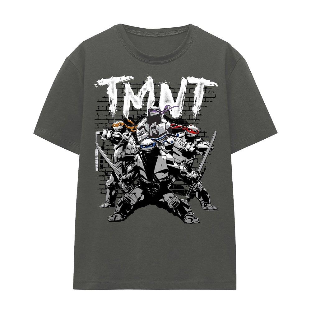Charcoal - Teenage Mutant Ninja Turtles - TMNT TMNT Team Ladies T Shirt Charcoal - 4
