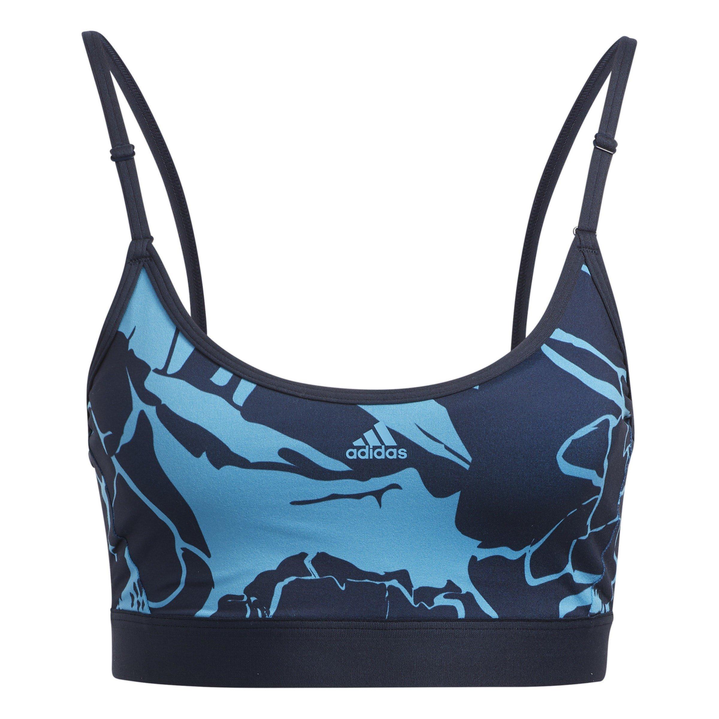 adidas Light Support Flower Print Sports Bra Womens Low Impact