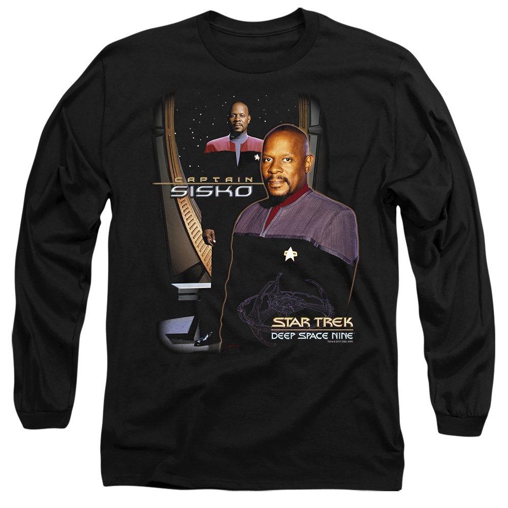 Black - Star Trek - Star Trek Captain Sisko Long Sleeve T-Shirt Black - 1