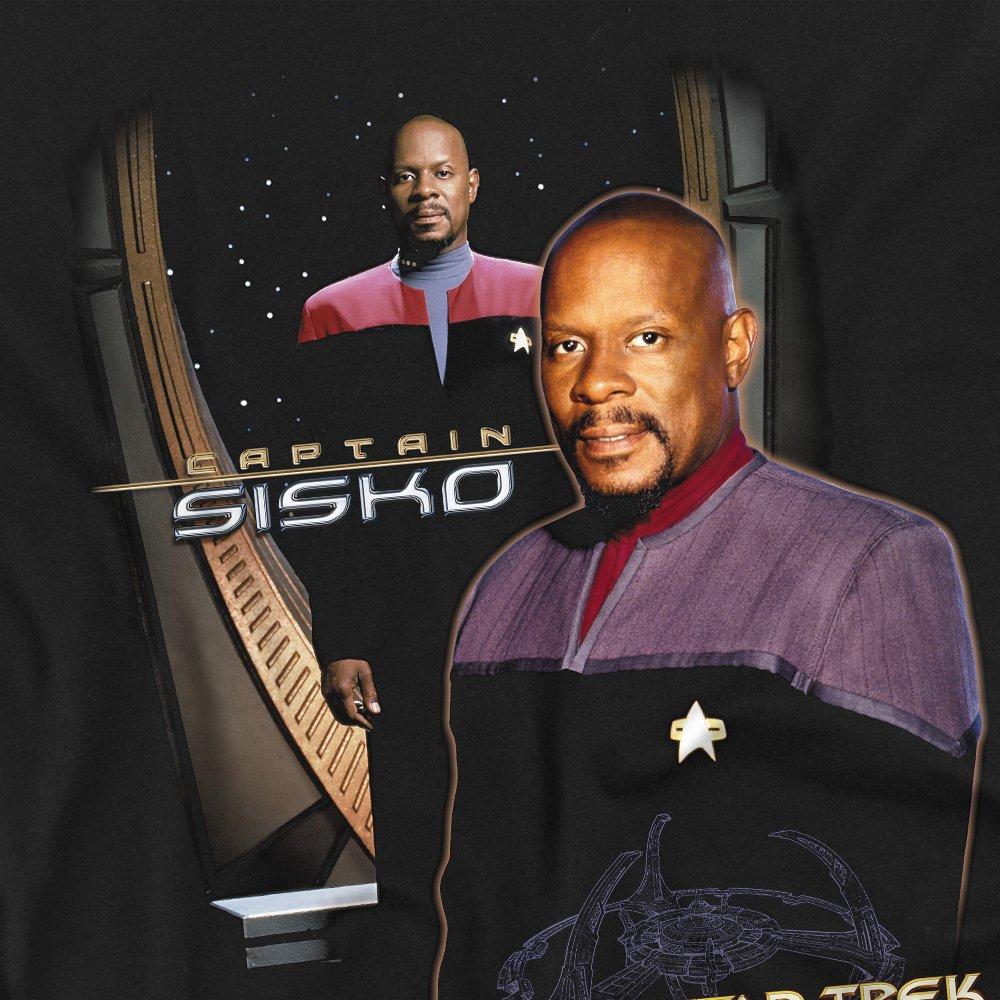 Black - Star Trek - Star Trek Captain Sisko Long Sleeve T-Shirt Black - 2