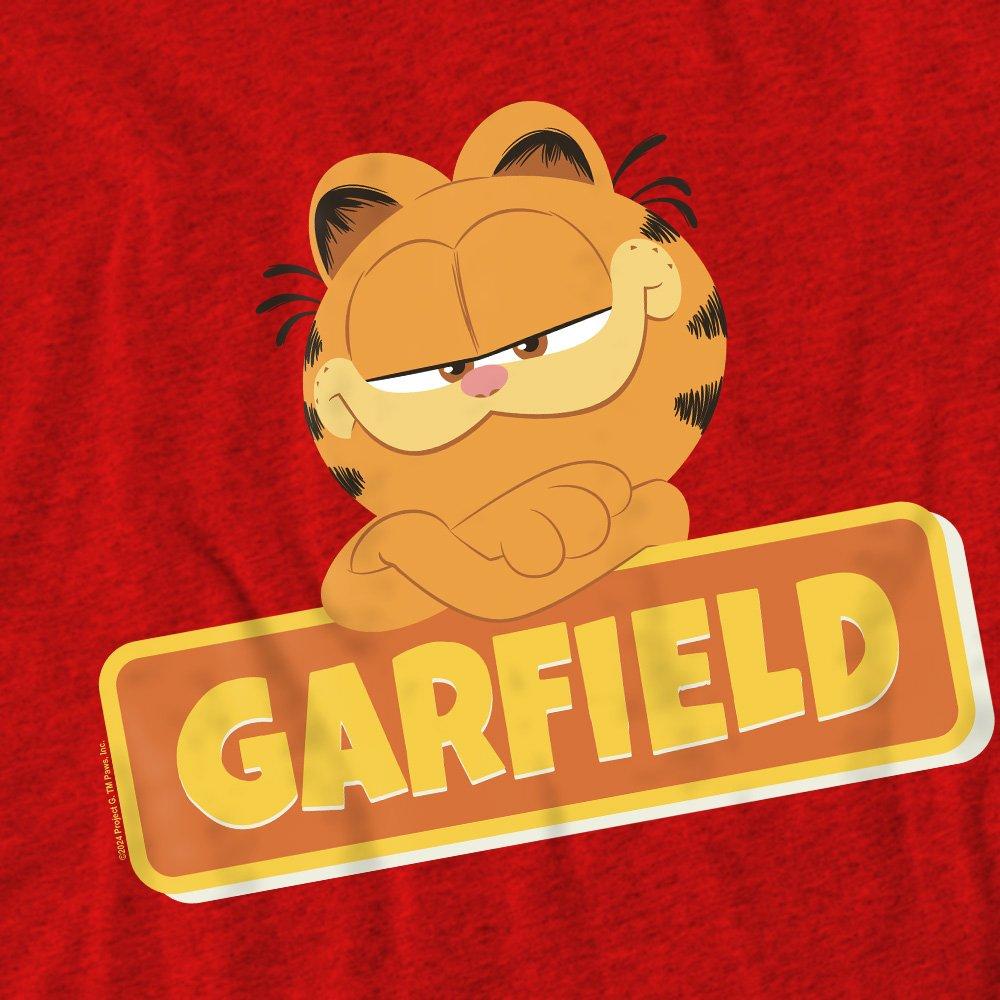 Red - Other - Garfield Movie Logo Unisex Adult Heather T Shirt - 2