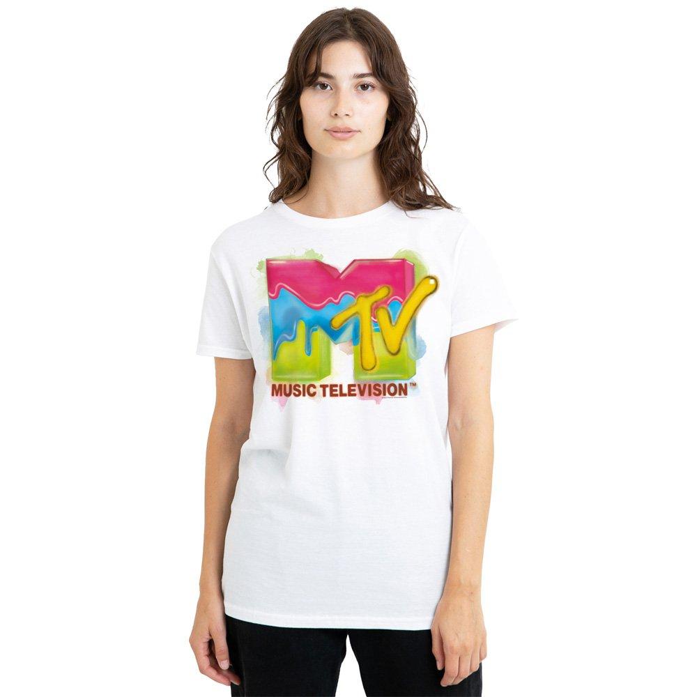 Other MTV Paint Logo Ladies T Shirt White