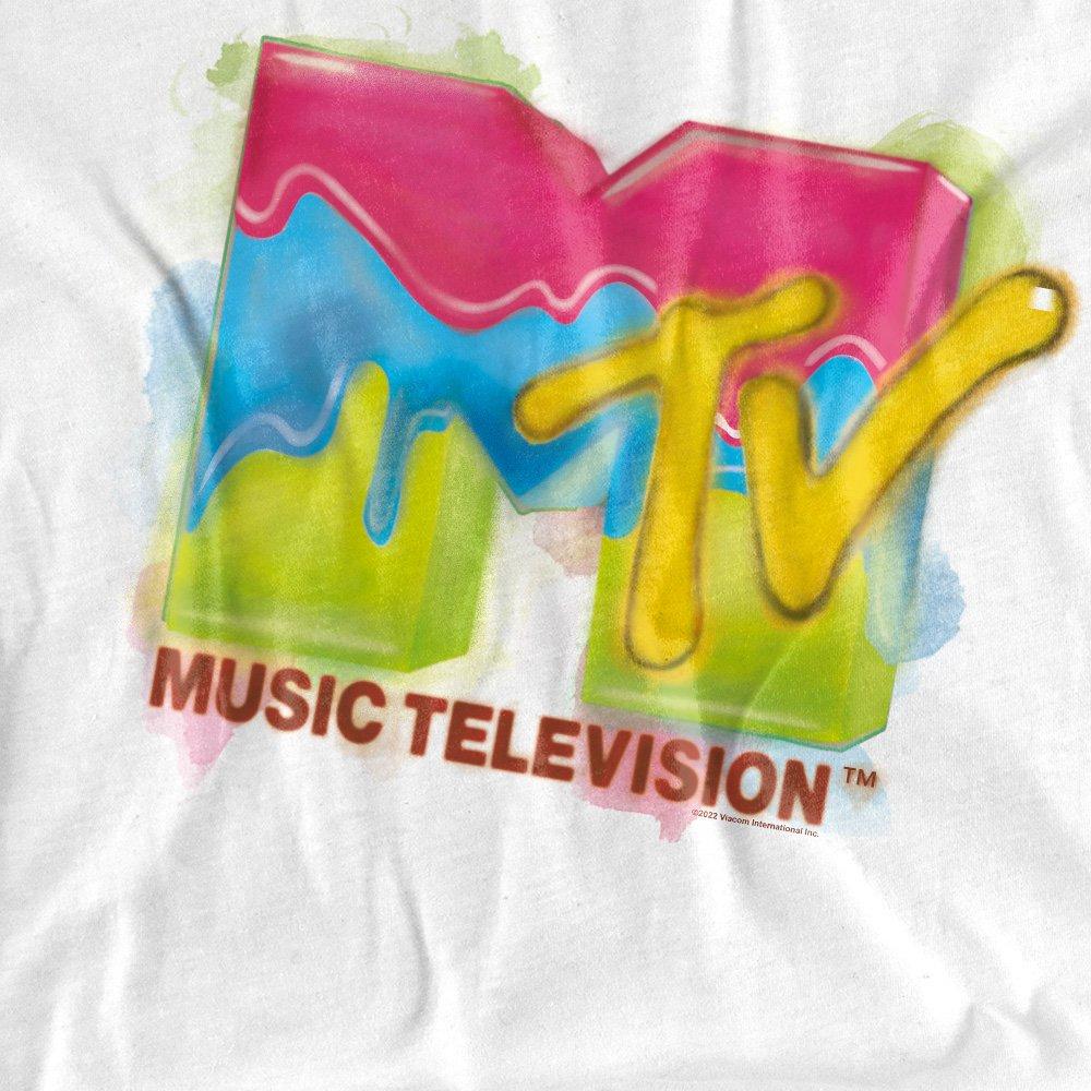 White - Other - MTV Paint Logo Ladies T Shirt White - 2