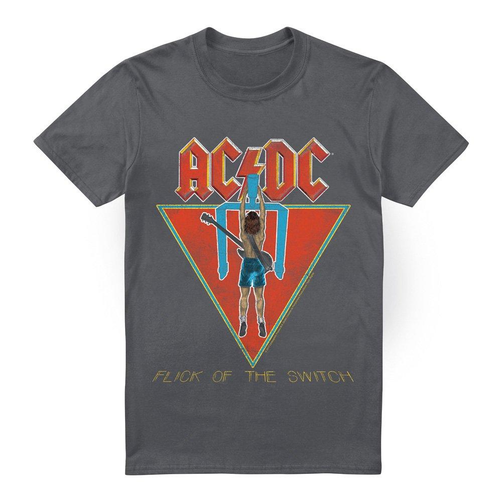 Charcoal - ACDC - AC DC Flick Of The Switch Unisex T Shirt Charcoal - 4