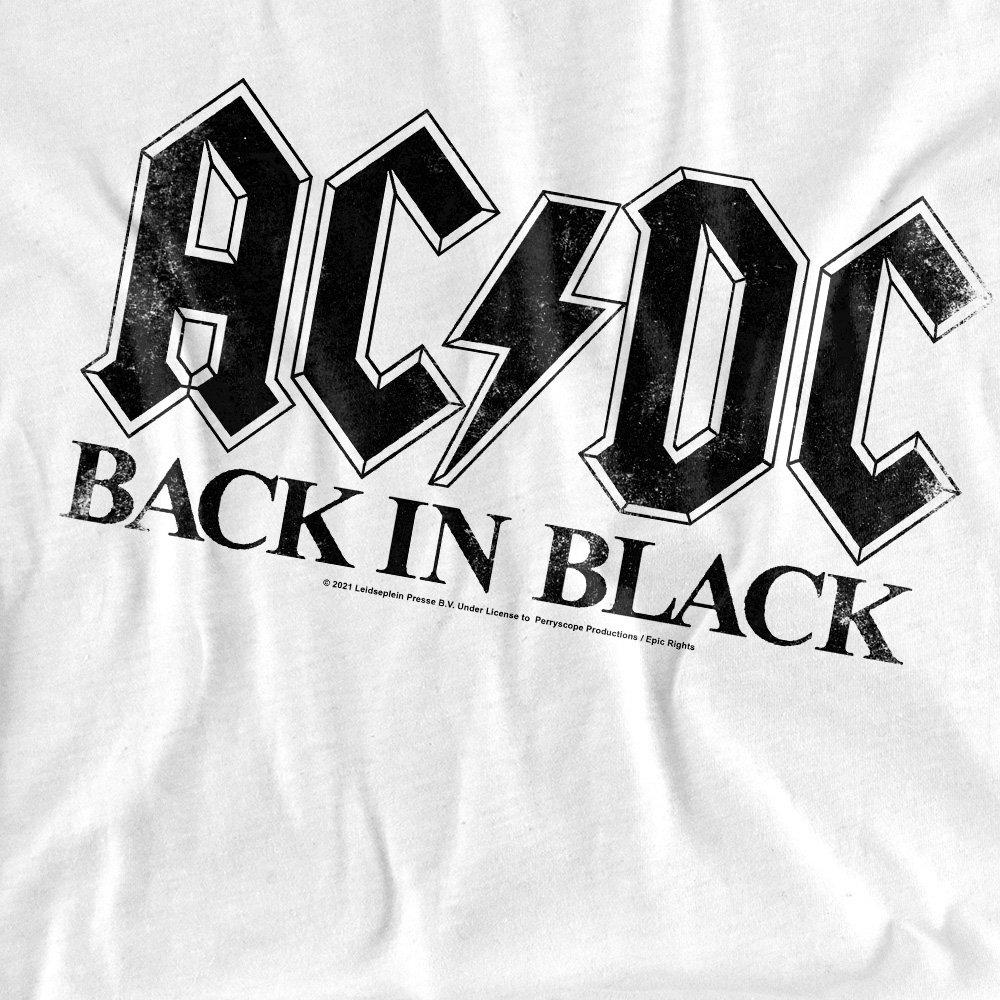 White - ACDC - AC DC Back In  Black S S WomenS Tee White - 2