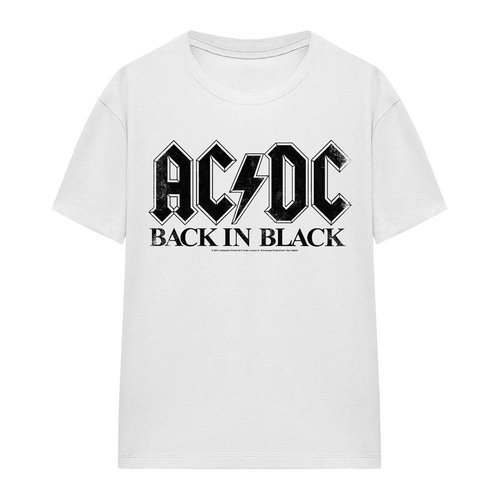 White - ACDC - AC DC Back In  Black S S WomenS Tee White - 4