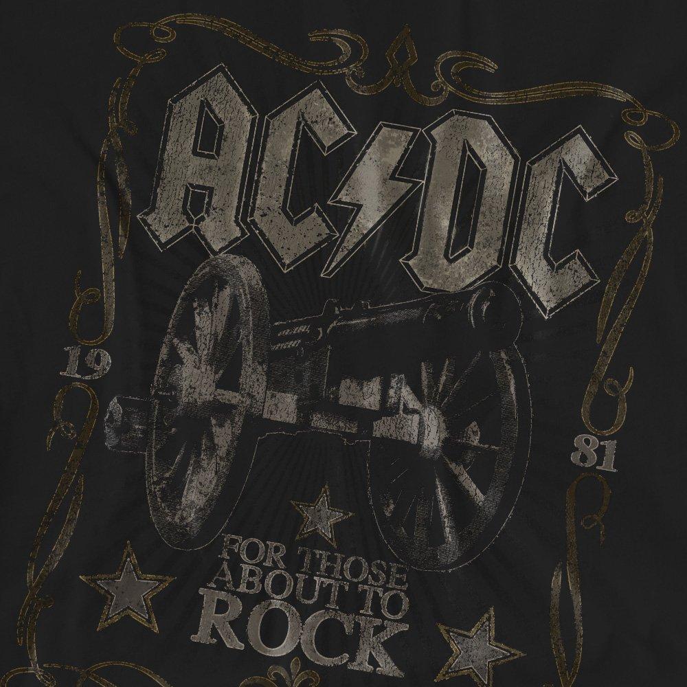 Black - ACDC - AC DC Rock Label Ladies T Shirt Black - 2