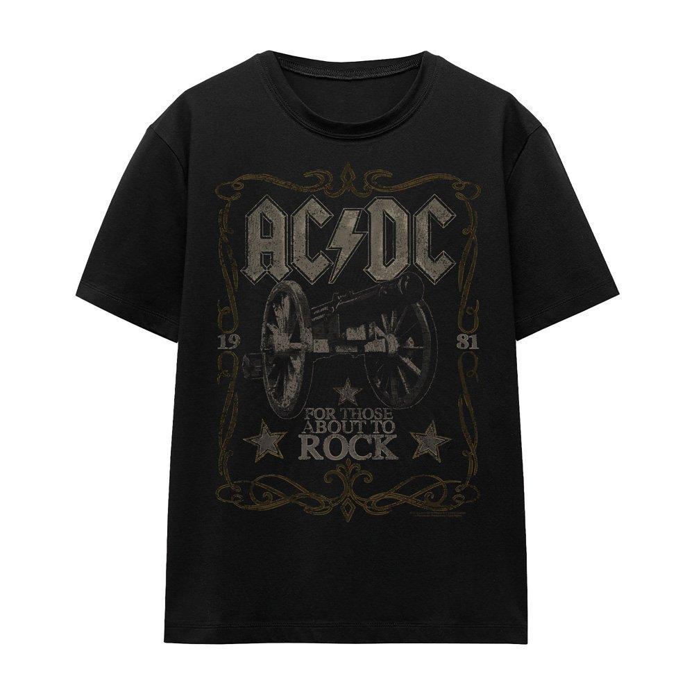 Black - ACDC - AC DC Rock Label Ladies T Shirt Black - 4