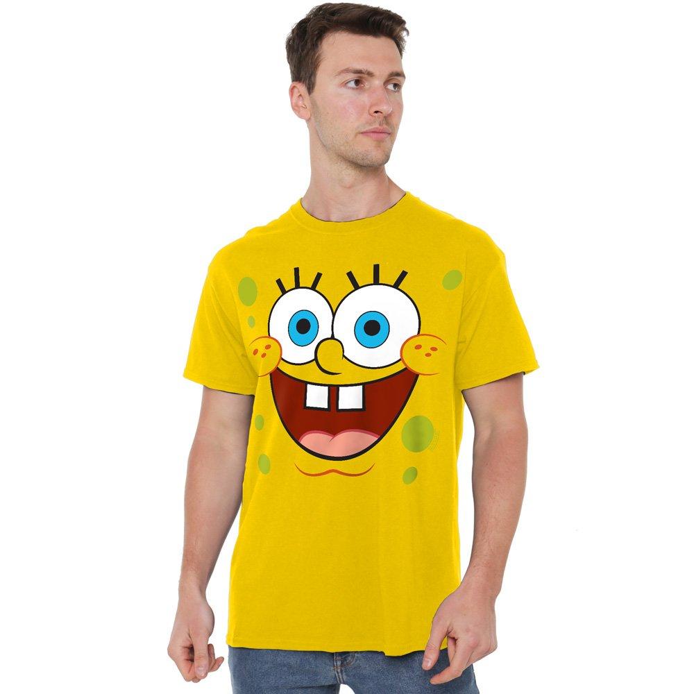 Yellow - Spongebob - Spongebob Goofy Smallile Face Unisex Adult T Shirt - 1