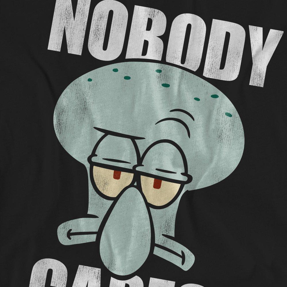 Black - Spongebob - Spongebob Nobody Cares Meme Ladies T Shirt Black - 2