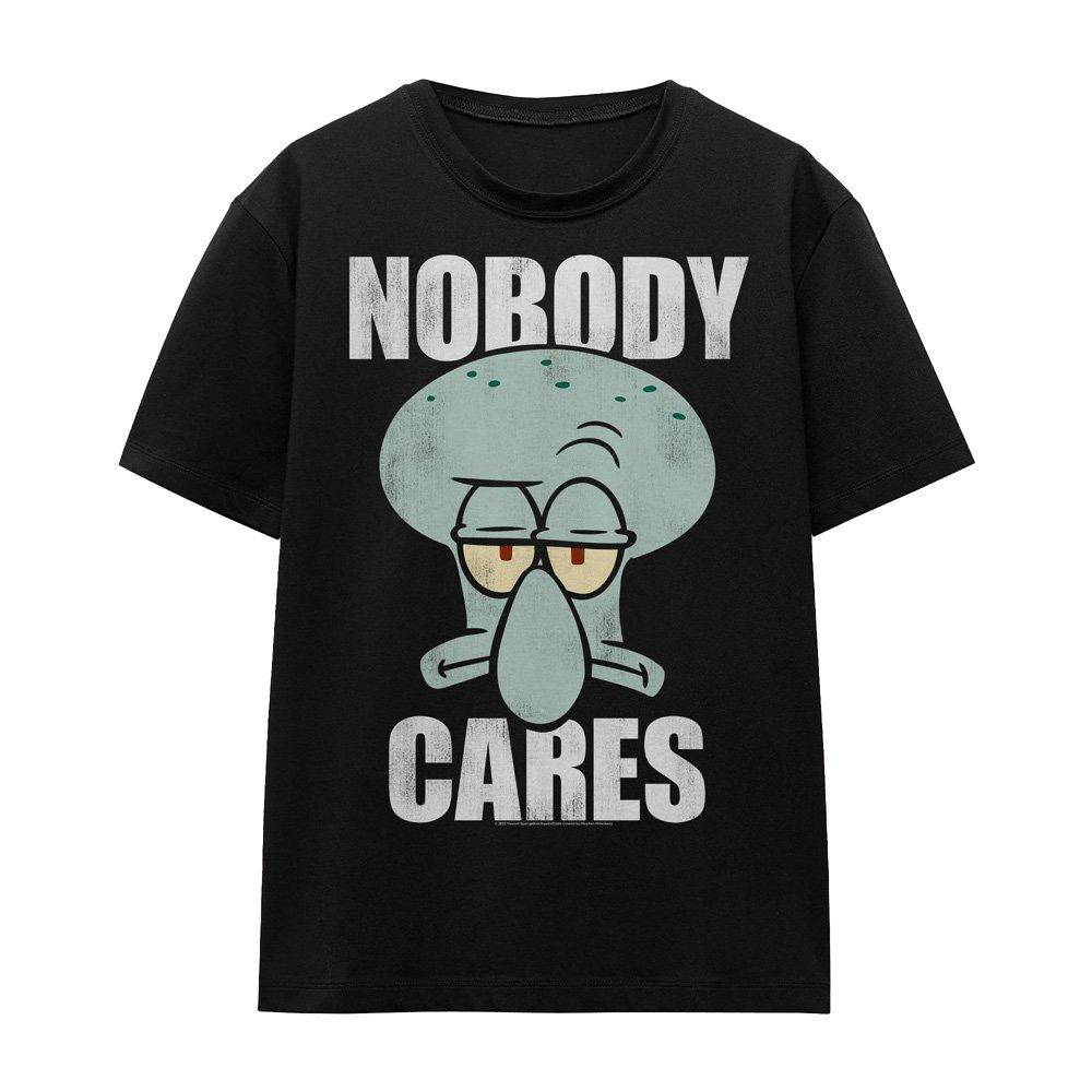 Black - Spongebob - Spongebob Nobody Cares Meme Ladies T Shirt Black - 4
