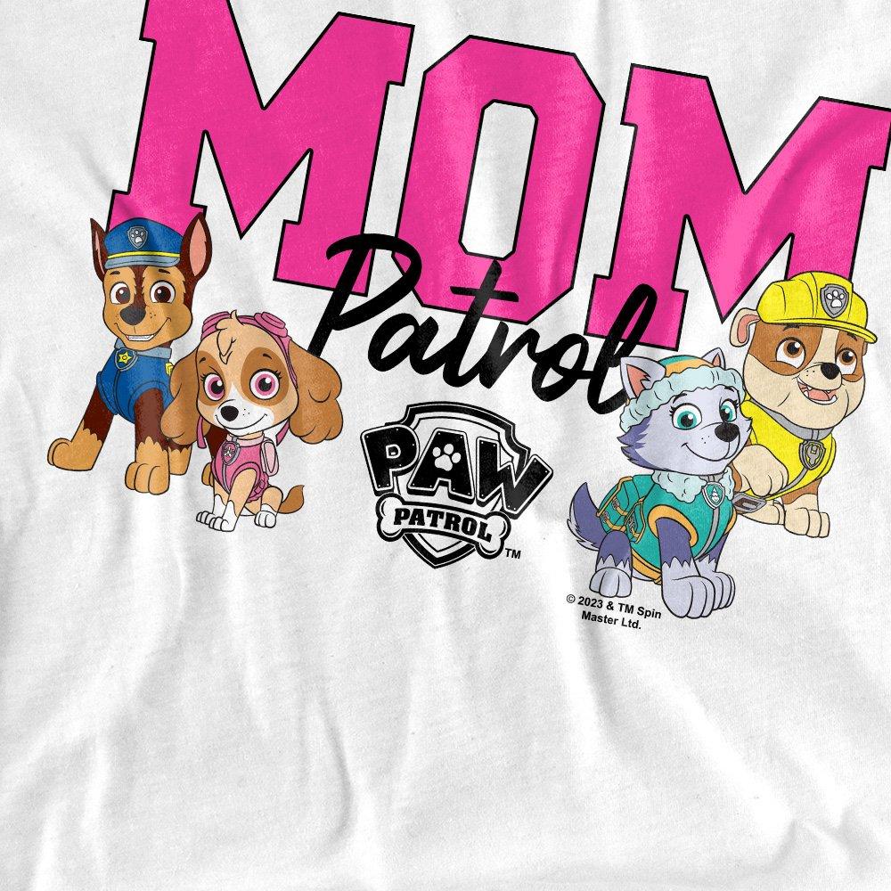 White - Paw Patrol - Paw Patrol MotherS Day Mom Patrol T-Shirt White - 2