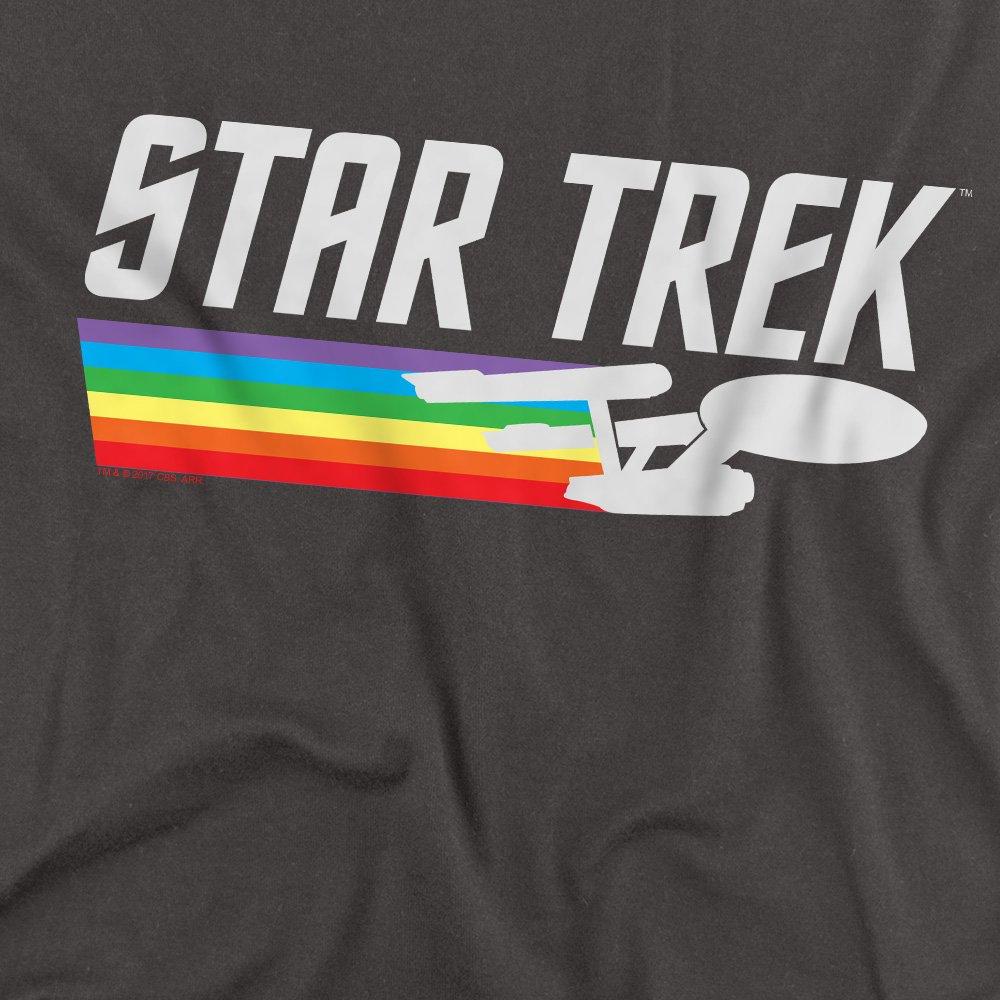 Charcoal - Star Trek - Star Trek Rainbow Trail Mens Long Sleeve T Shirt-C - 2