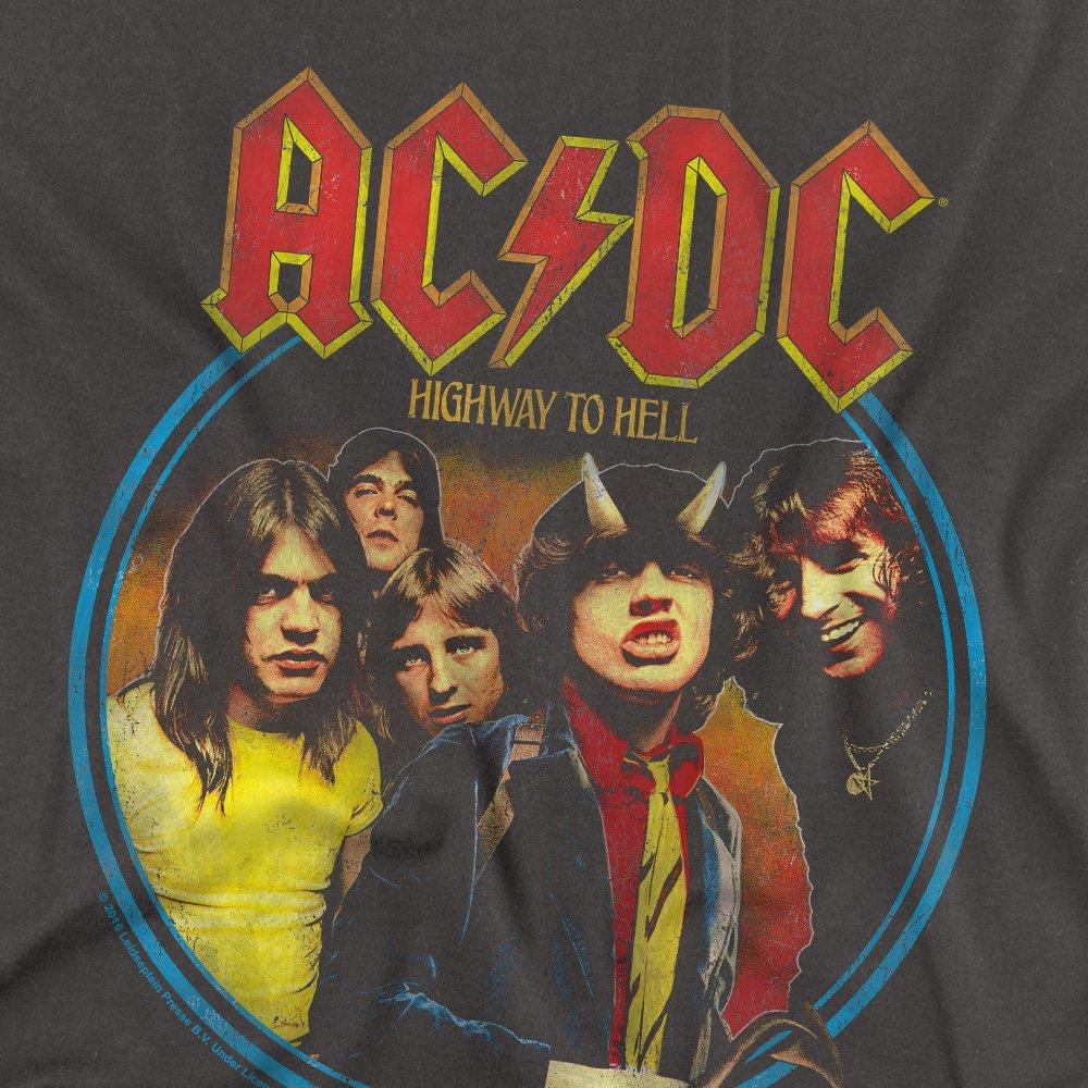 Charcoal - ACDC - ACDC Highway To Hell Mens Long Sleeve T Shirt-Char - 2
