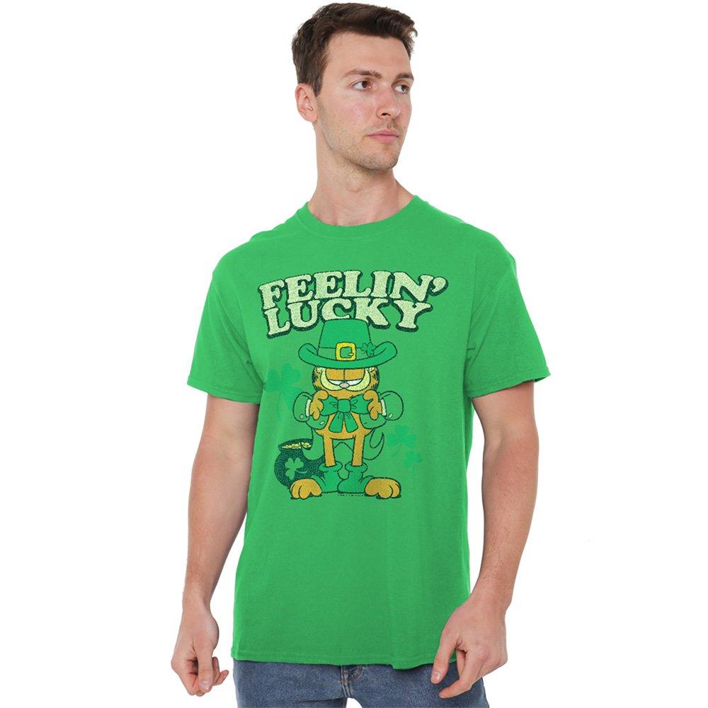 Green - Garfield - Garfield Feelin Lucky T Shirt Kelly Green - 1