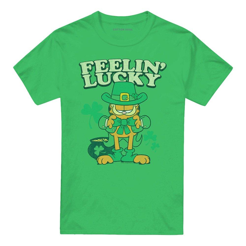 Green - Garfield - Garfield Feelin Lucky T Shirt Kelly Green - 4
