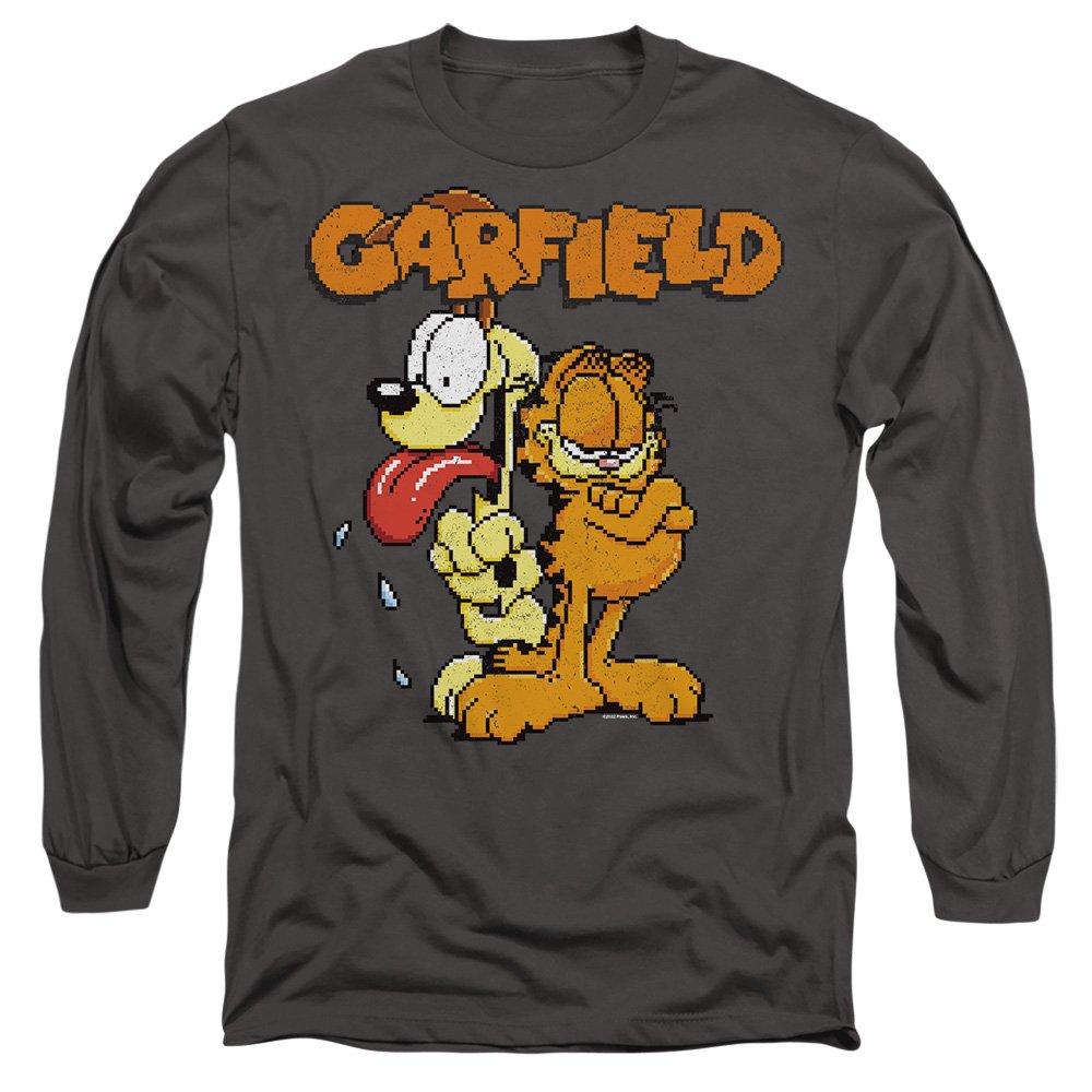 Charcoal - Garfield - Garfield Garfield The Game Mens Long Sleeve T Shir - 1