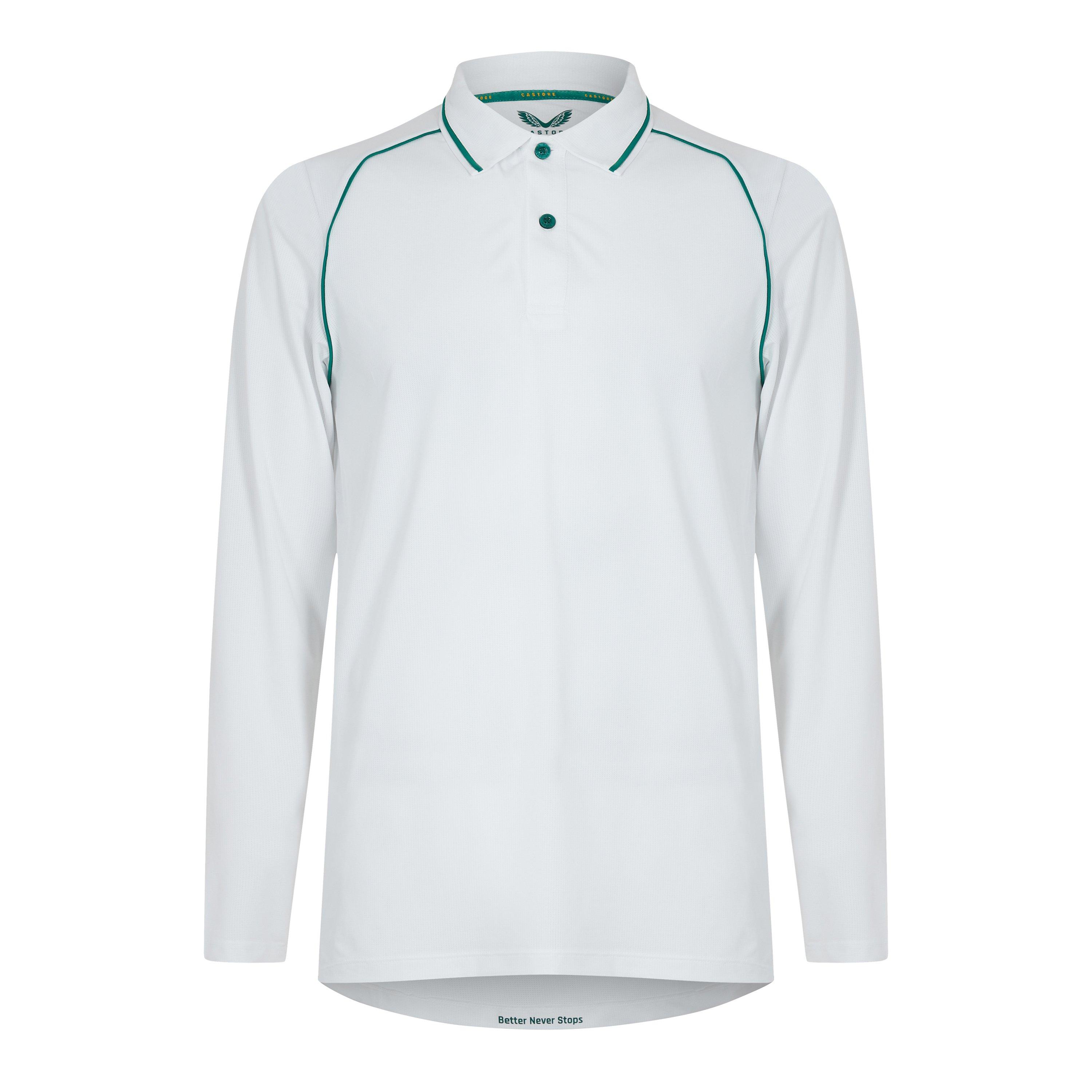 Wit - Castore - Long-Sleeve Cricket Polo Shirt - 1