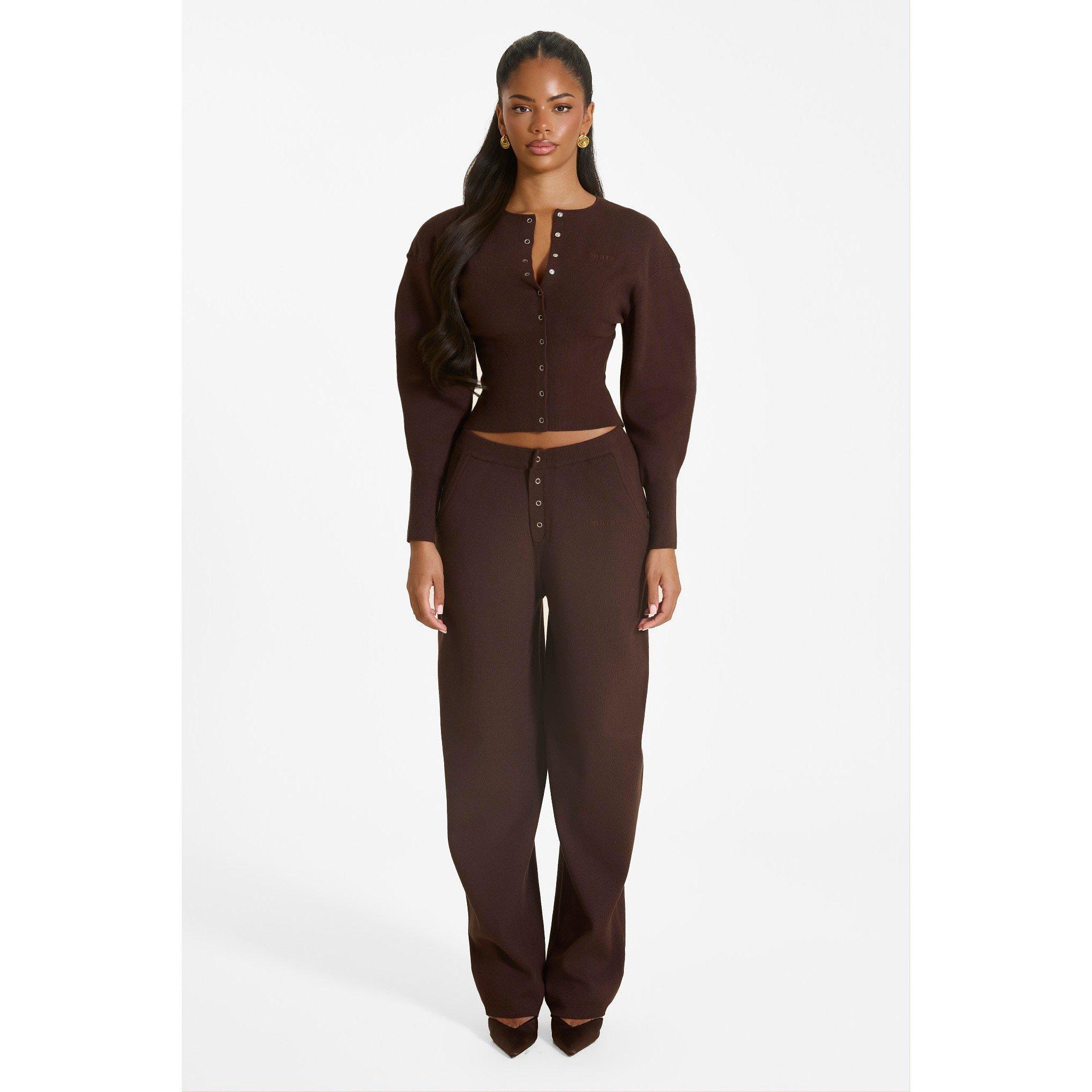Chocolate - Mars The Label - MTL Button Cardign Ld64 - 1