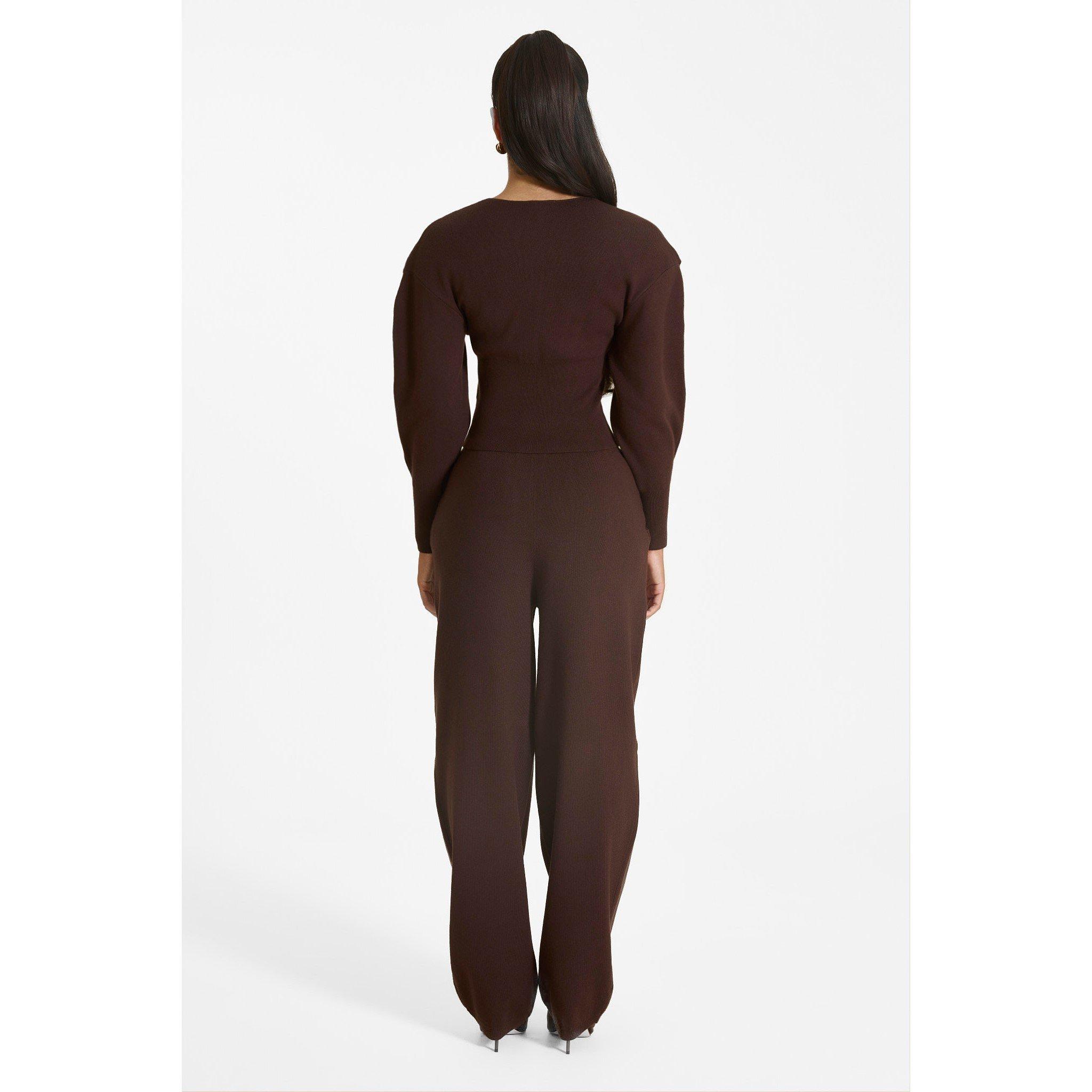 Chocolate - Mars The Label - MTL Button Cardign Ld64 - 3