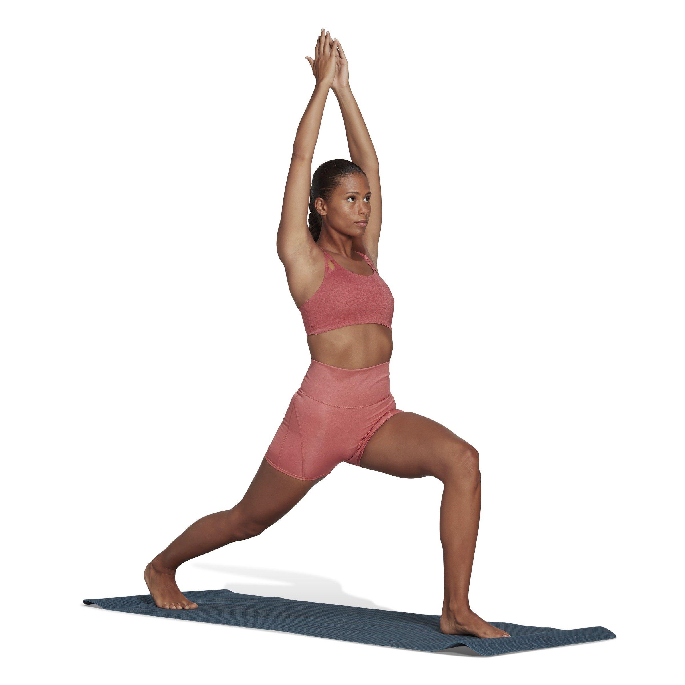 Red - adidas - Yoga Luxe Studio Light-Support Fire Bra Womens - 5