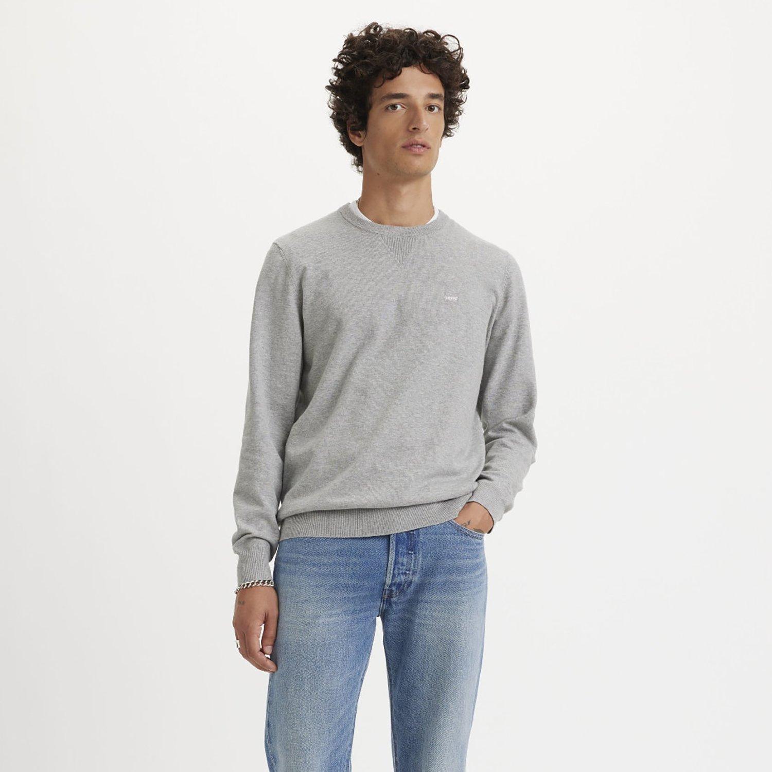 Grau meliert - Levis - Levis Lightweight Hm Sweater Mid Ton - 2