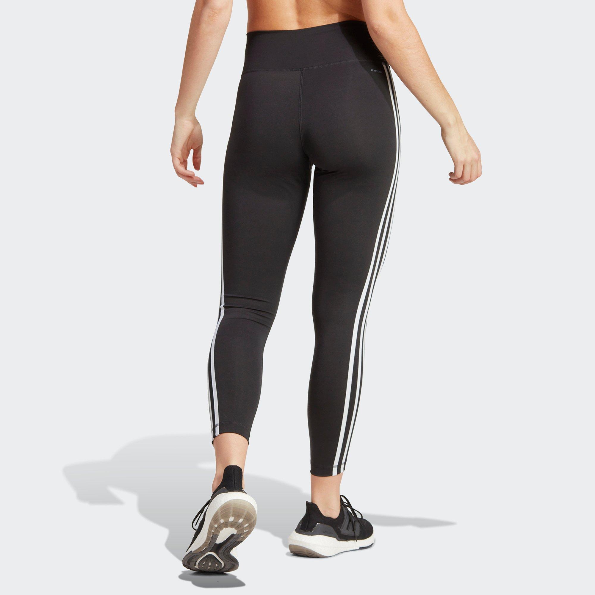 Black - adidas - Essentials 3 Stripes Womens 7/8 Performance Leggings - 3