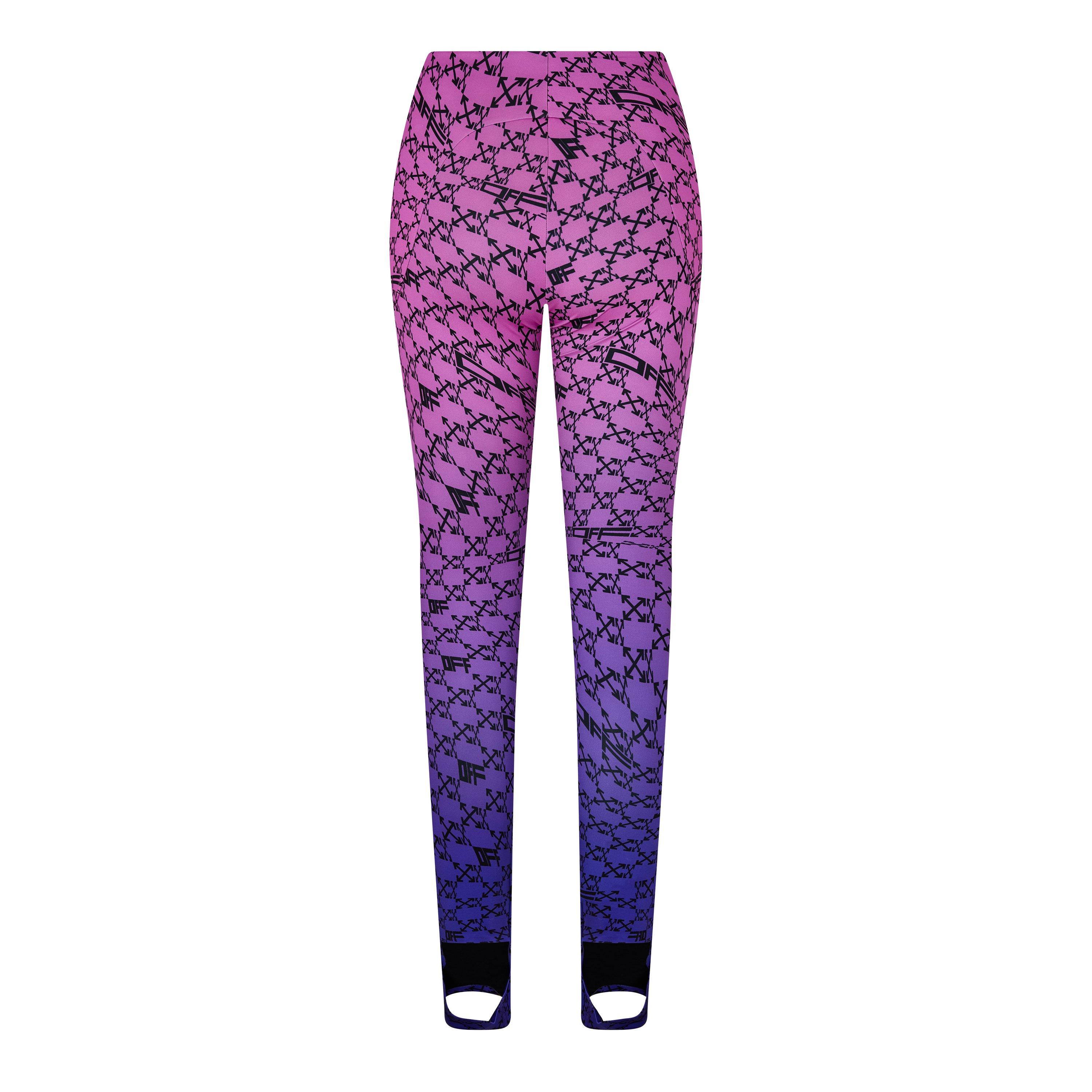 Fuschia/Black - Off White - Women's Performance Tights - 2