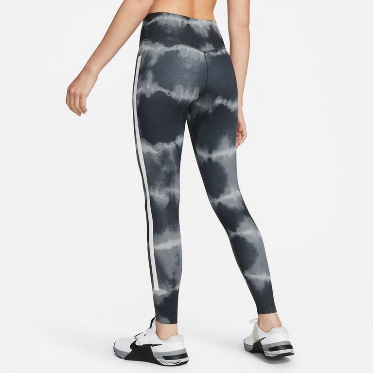 NOIR/BLANC/CLE - Nike - Dri-FIT One Luxe Women's Mid-Rise Printed Training Leggings - 2