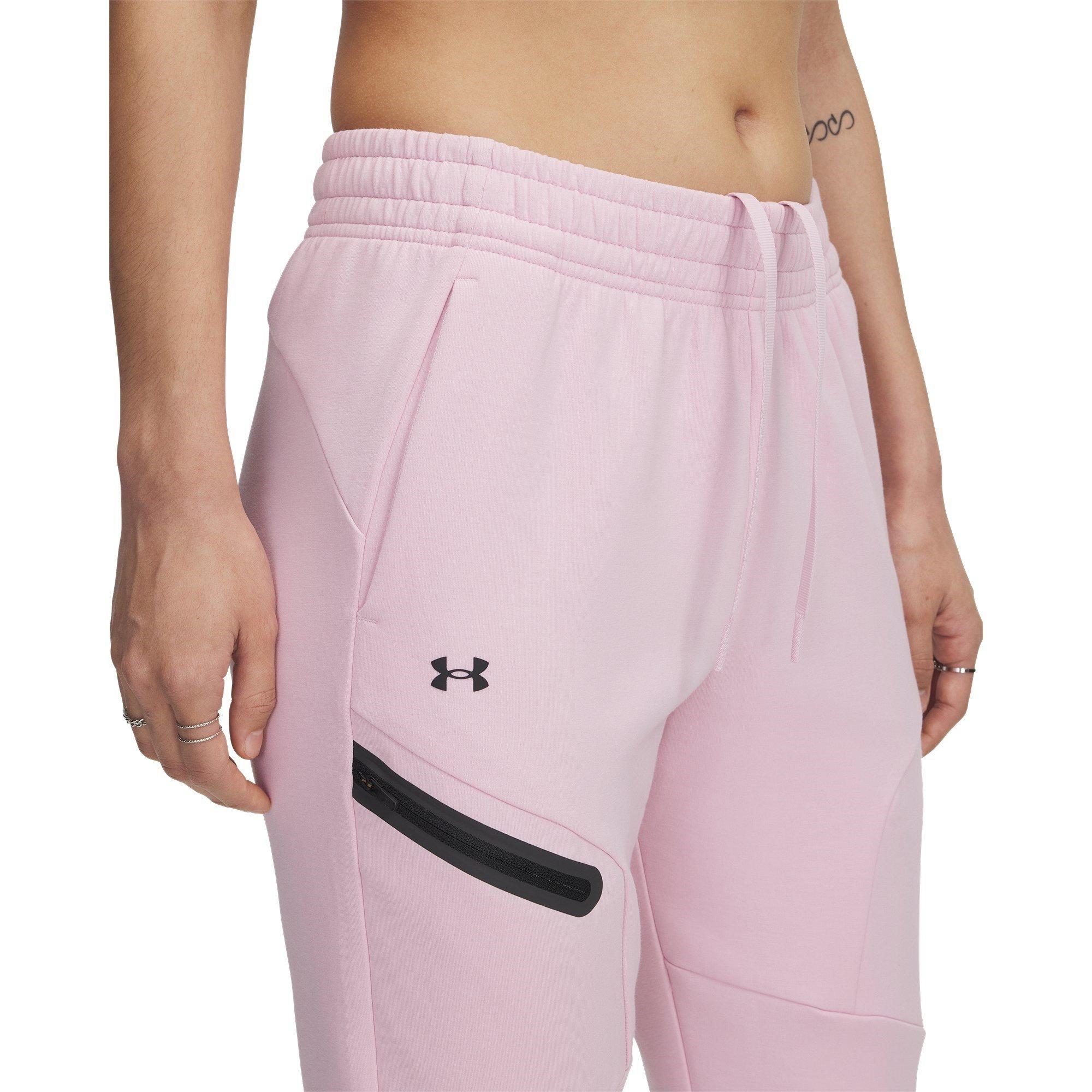 Pink - Under Armour - Women's Unst Fleece Performance Tracksuit Bottoms - 4