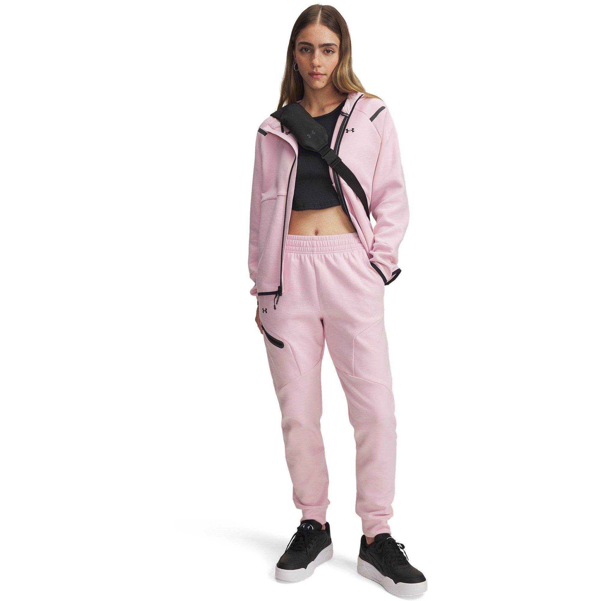 Pink - Under Armour - Women's Unst Fleece Performance Tracksuit Bottoms - 5