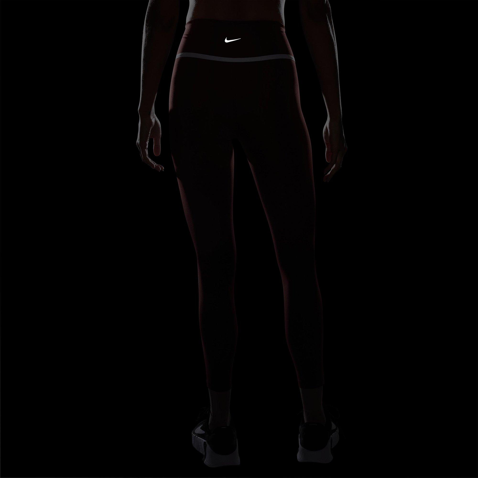 Dk.Red/Wht/Blk - Nike - One Womens High-Waisted 7/8  Performance Leggings - 7