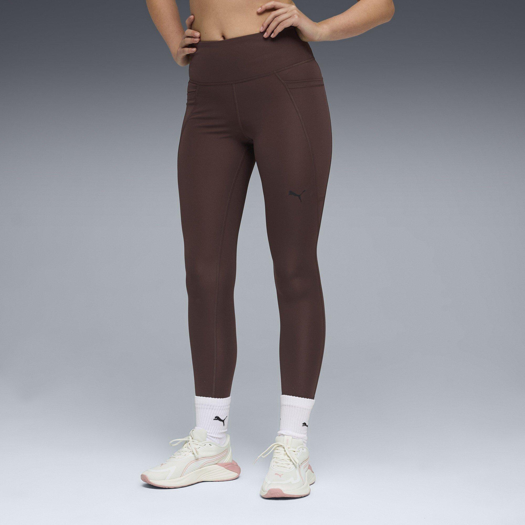 Chocolate Brown - Puma - Women's Tad Ess 7/8 Performance Gym Leggings - 3