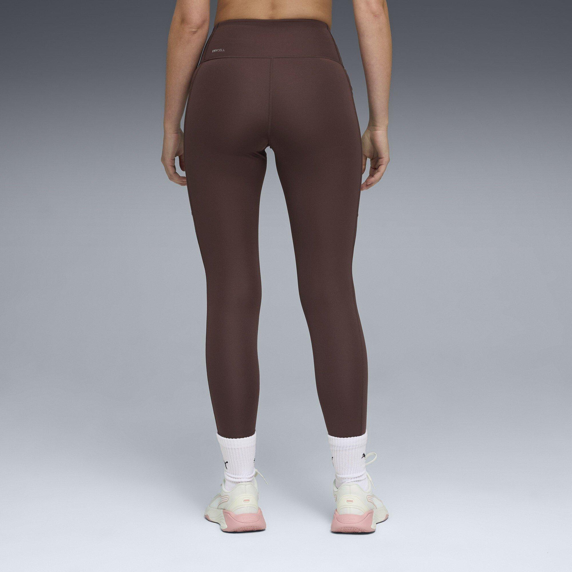 Chocolate Brown - Puma - Women's Tad Ess 7/8 Performance Gym Leggings - 4