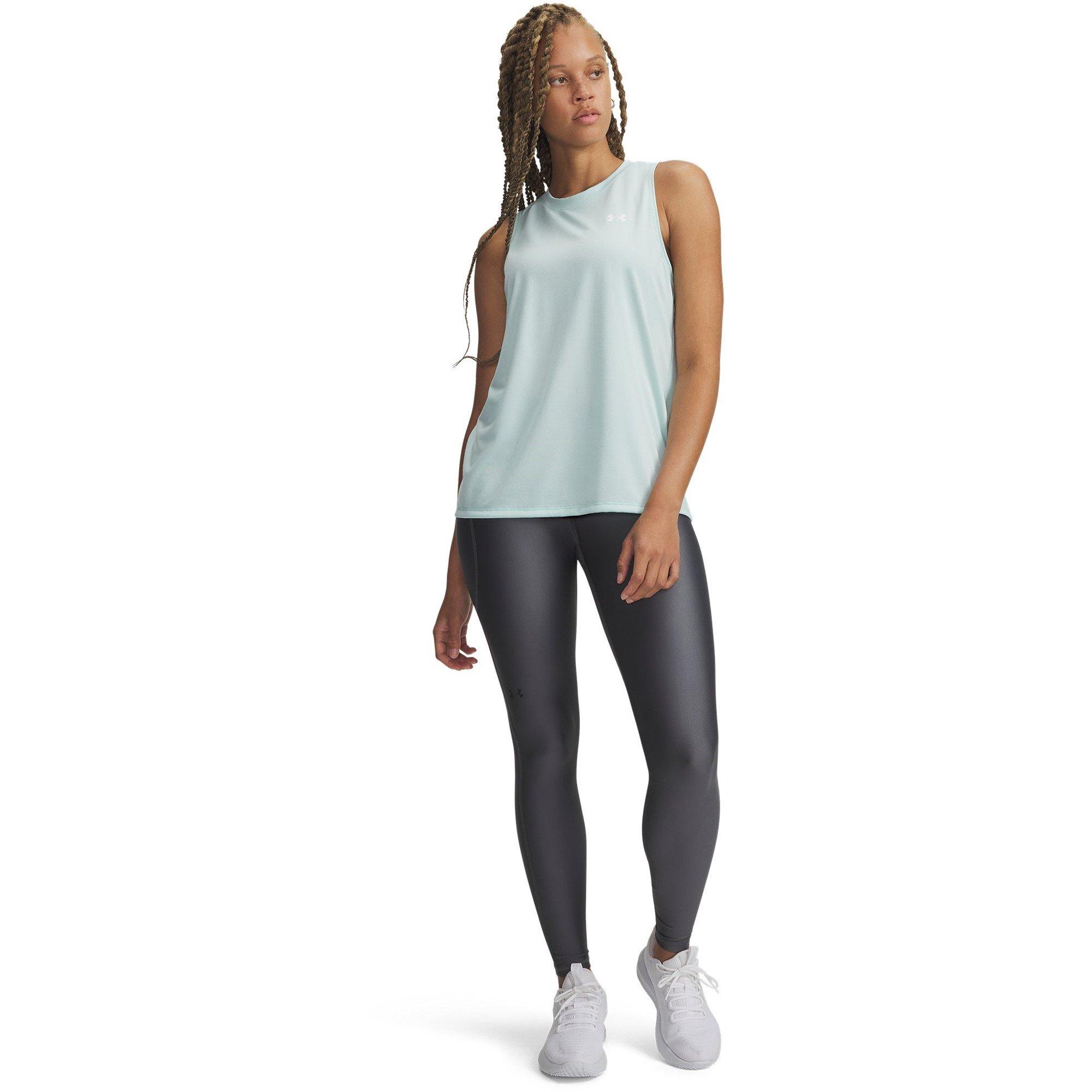 C Rock/Black - Under Armour - Women's High-Rise Performance Gym Leggings - 3