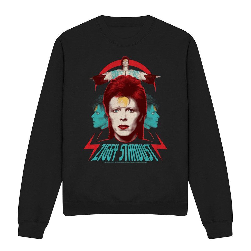 Black - David Bowie - David Bowie Ziggy Heads Crew Sweatshirt Black - 4