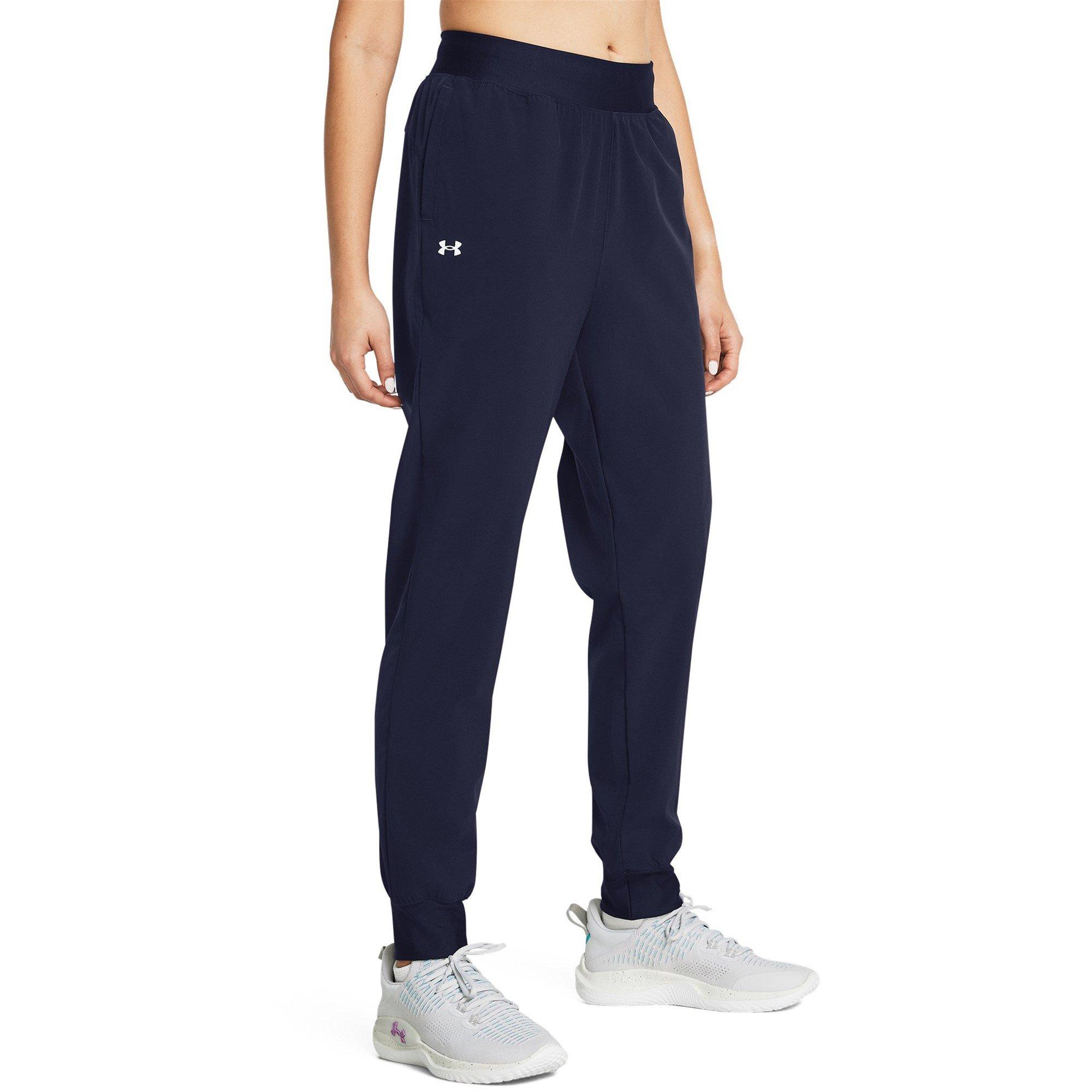 Blue - Under Armour - Women's High Rise Woven Performance Tracksuit Bottom - 3