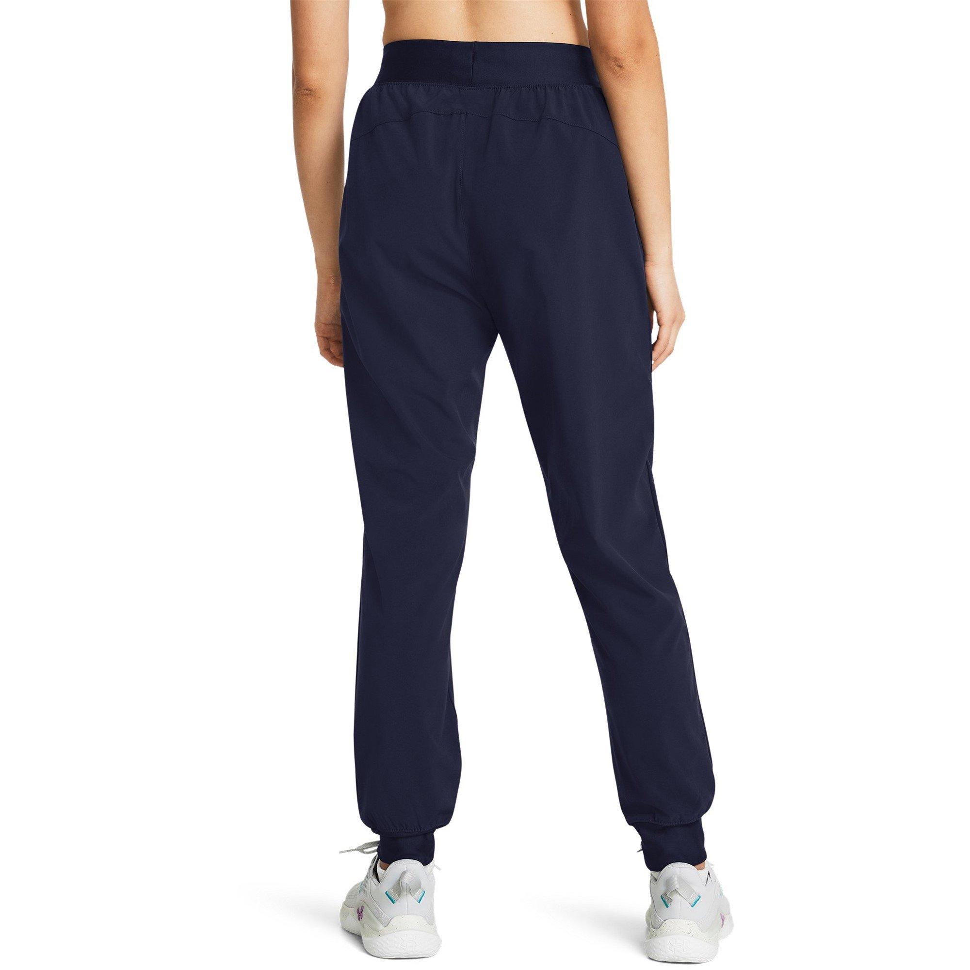 Blue - Under Armour - Women's High Rise Woven Performance Tracksuit Bottom - 4