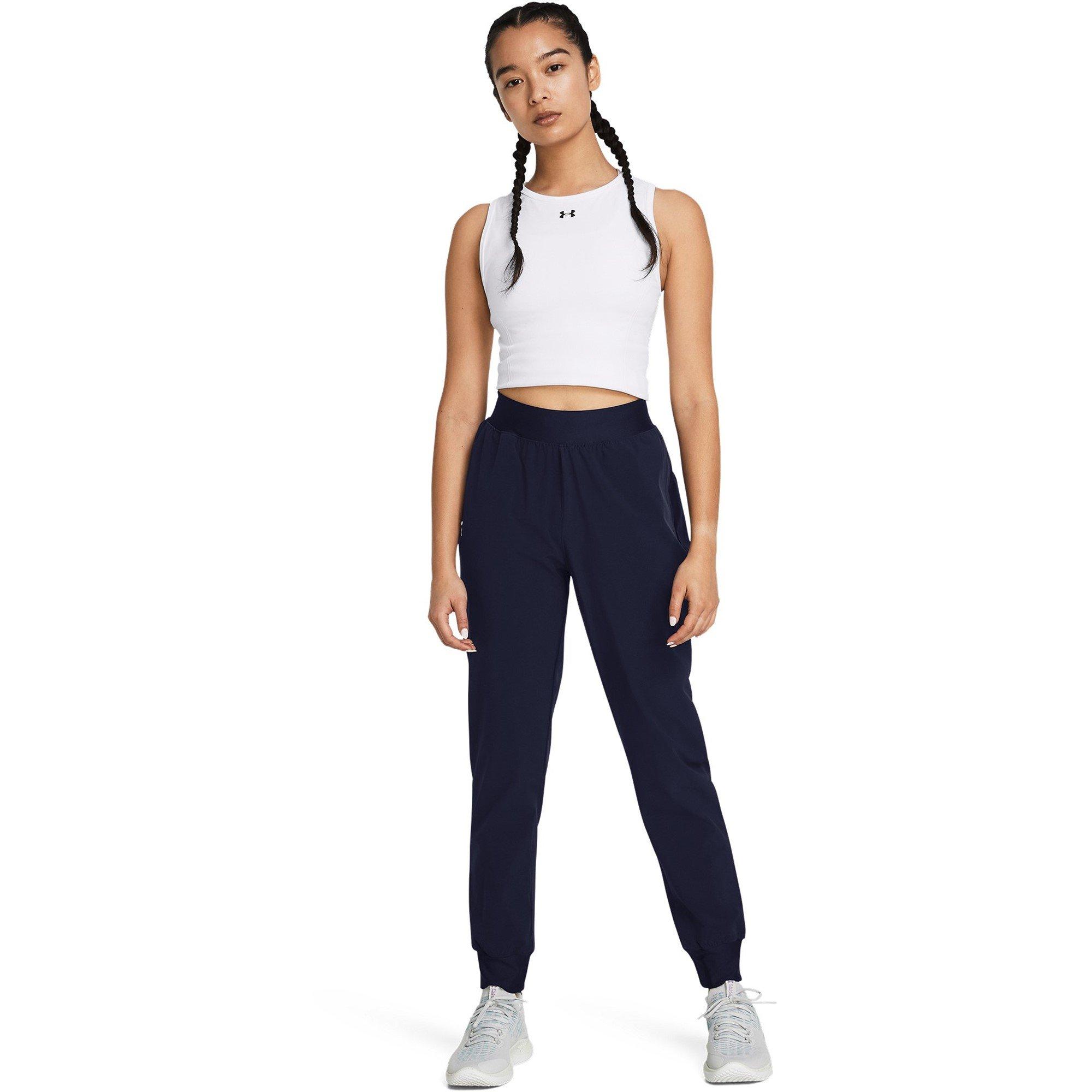 Blue - Under Armour - Women's High Rise Woven Performance Tracksuit Bottom - 6