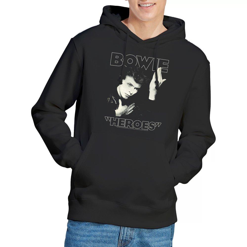 Black - David Bowie - David Bowie Heroes Cover Hoddie Black - 1