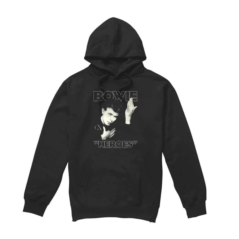 Black - David Bowie - David Bowie Heroes Cover Hoddie Black - 4