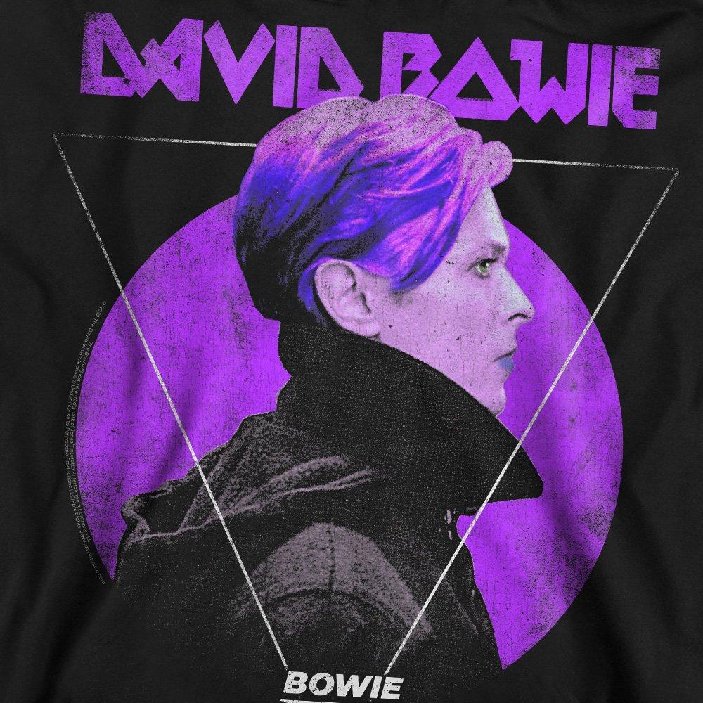 Black - David Bowie - David Bowie Side Profile 75 Logo Crew Sweatshirt - 2