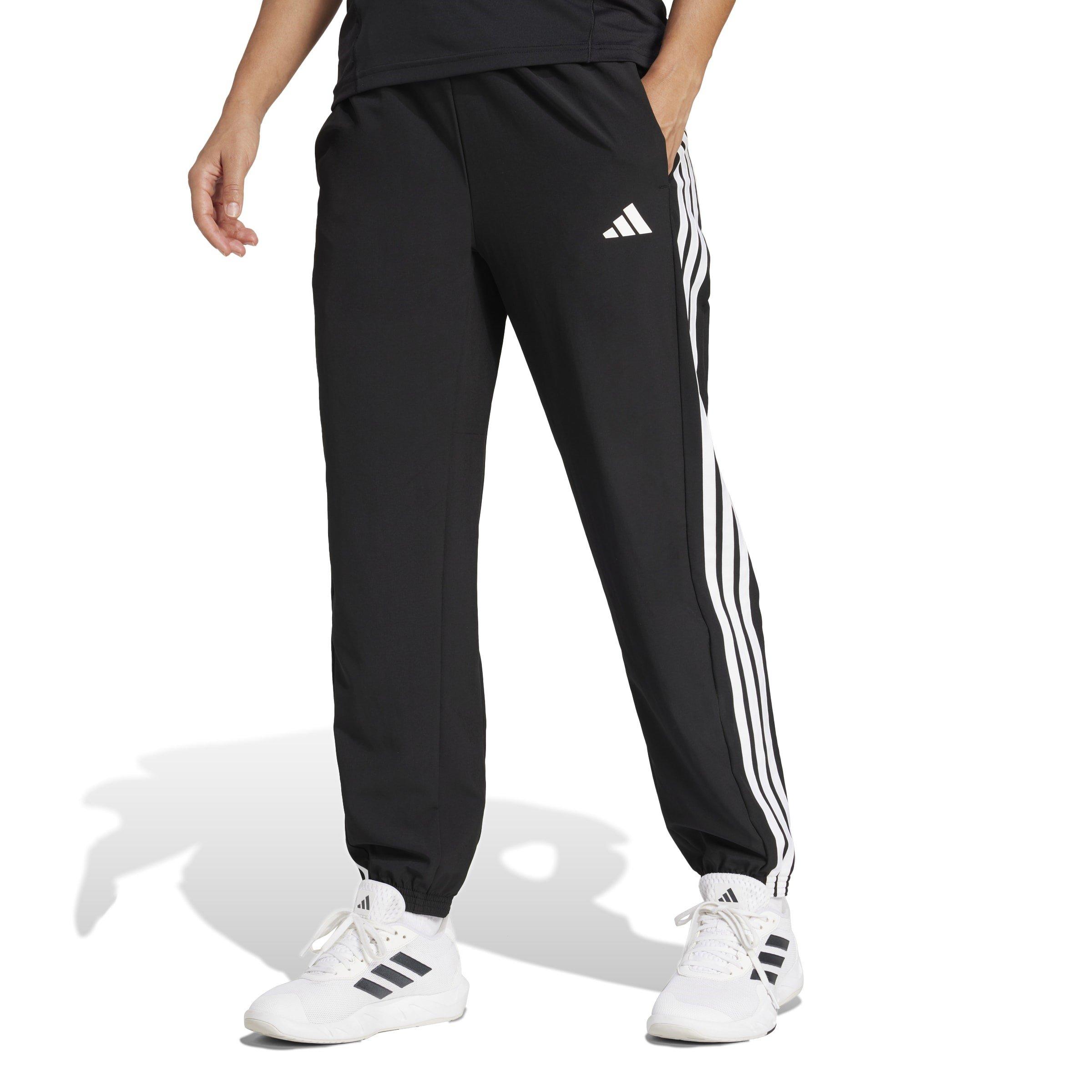 Black/White - adidas - Train Essentials 3-Stripes Woven Joggers Womens - 2