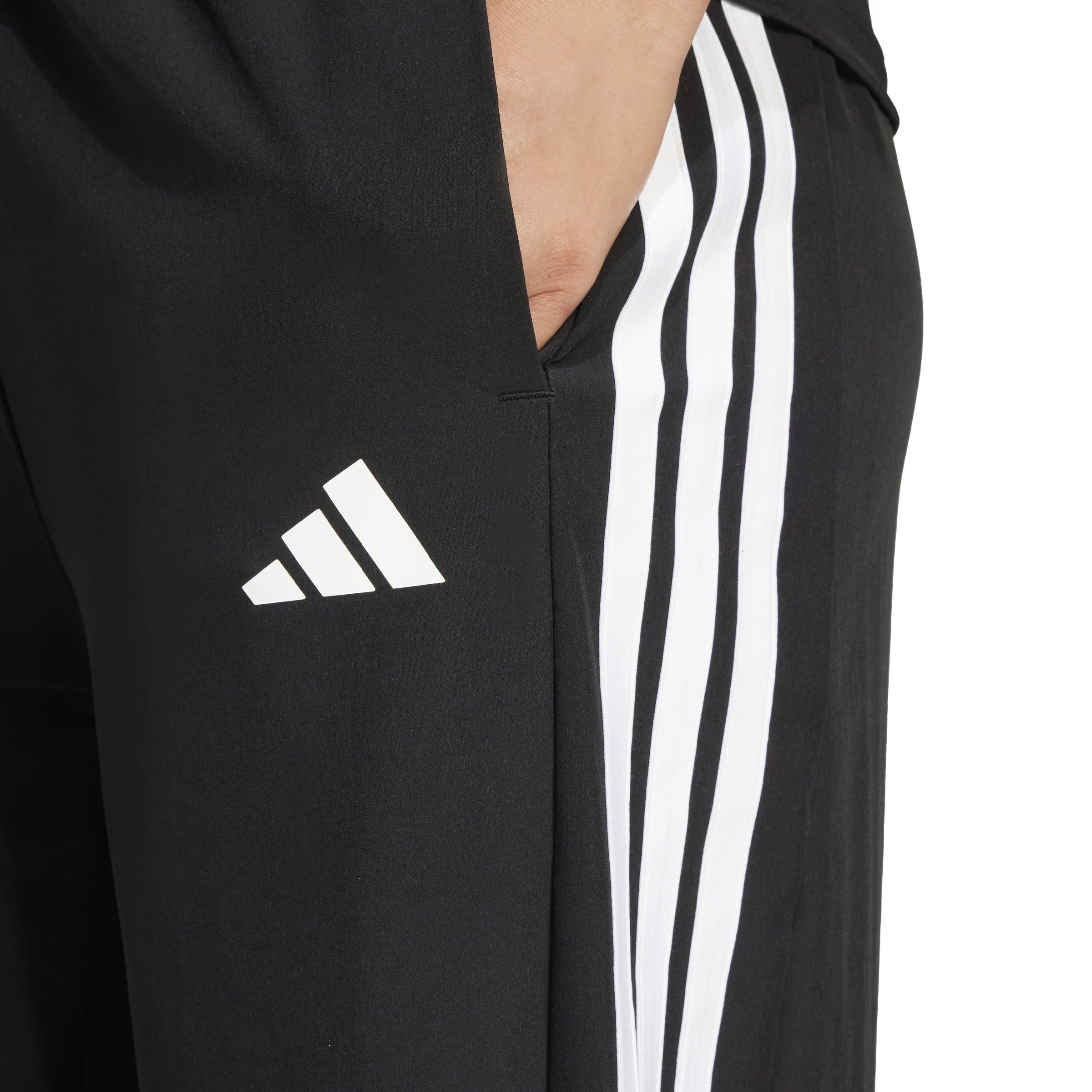 Black/White - adidas - Train Essentials 3-Stripes Woven Joggers Womens - 5
