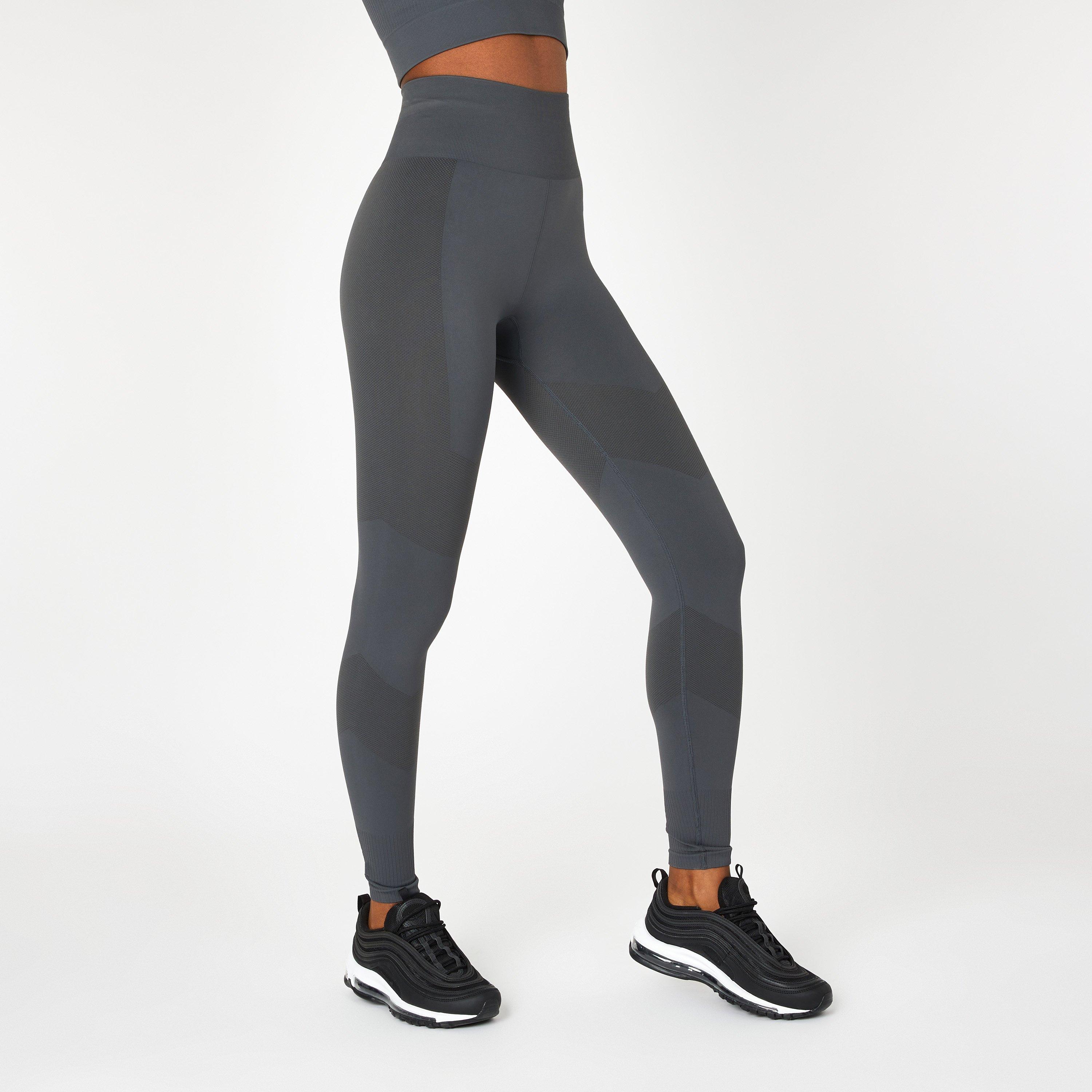 Shark Grey - Everlast - Super High Waisted Racer Leggings - 2